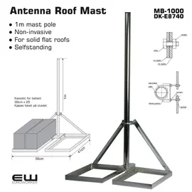 Antenna Roof Mast MB-1000  Selfstanding