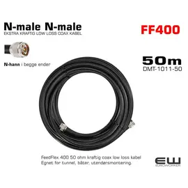 FF400 UTENDØRS 50m LOW LOSS COAX KABEL (N-male N-male) , FF400 DMT-1011-50, feedflex, antennacable