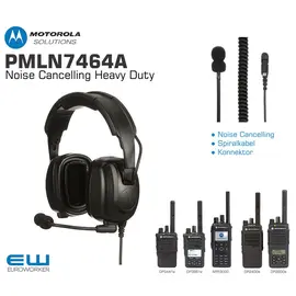 Motorola PMLN7464A Heavy Duty Headset with PTT (DP3441e, MTP3000, DP2000e)