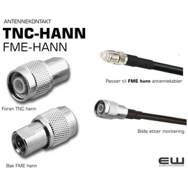 Antennekontakt TNC-hann FME-hann