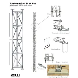 Antennetårn - Max høyde 6m
