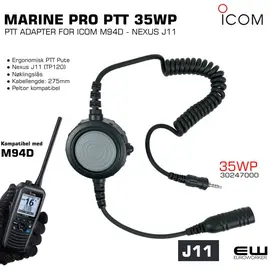 ● PTT PUTE
● NEXUS J11 PELTOR
● PTT LOCK
● LENGDE: 275mm
PTT Adapter Nexus J11 Peltor for Icom M94D