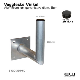 8120-350x50 

Antenne Veggfeste Vinkel - Aluminium rør galvanisert diam. 5cm