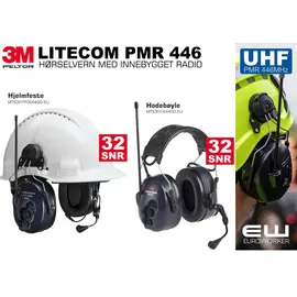 3M Peltor LiteCom PMR 446 - Innebygget 446MHz radio MT53H7A4400-EU MT53H7P3E4400-EU