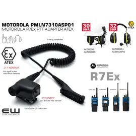 Motorola PMLN7310ASP01 (Atex) PTT Adapter (R7Ex, DP4X01Ex)