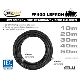 Coax FF400 LSFROH Antennekabel (Low Smoke, Fire Retardant, Zero Halogen, 50Ohm)