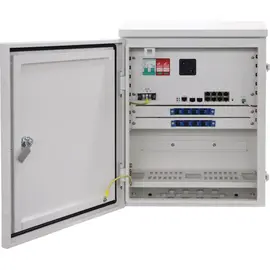 Prefabrikert IP66 Outdoor Cabinet med Mediaconverter og Industriell Ethernet PoE Switch