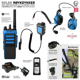 Motorola R7Ex UHF SOLAS Røykdykk i Atex Støysoner