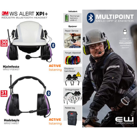 3M Peltor WS Alert XPI+ Multipoint Bluetooth Headset_MRX21P3E3WS6    MRX21A3WS6_euroworker