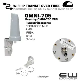 Poynting OMNI-705 WiFi Rundstråleantenne 5000-6000 MHz 7 dBi