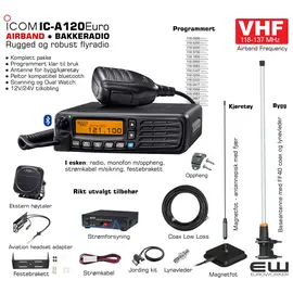Icom IC-A120E VHF - Ground to Air Airband Mobile Radio - EUROWORKER