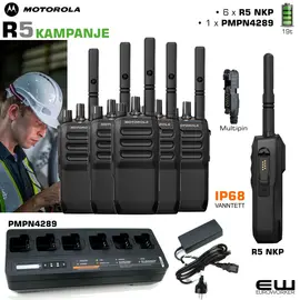 Motorola R5 NKP - 6 stk inkl programemring og PMPN4289 rekkelader