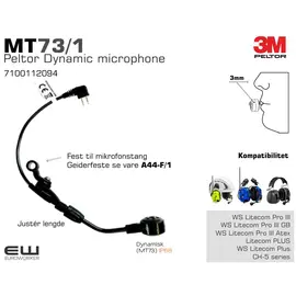 3M Peltor MT73/1 - Dynamisk Mikrofon (IP68) 7100112094