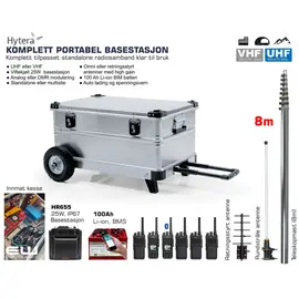 Komplett Portabel Basestasjon med lang batteritid - Hytera HR655 UHF eller VHF