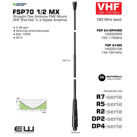 FSP 2/h-DP4400 	
140000649 	
155-175MHz

FSP 2/l-MX
140000106 
 144-164 MHz