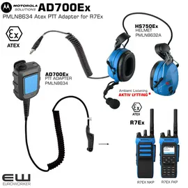 Savox AD700Ex Atex PTT adapter for Motorla R7Ex - AD700EX - PMLN8634  - EUROWORKER