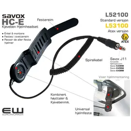 Savox HC-E Hjelmheadset med kjevebenmikrofon (J11, Atex), L52100, L53100_euroworker