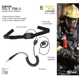 Savox TC-1 & TM-1 Throat Microhone & Speaker Unit (Nato J11) L50580   K50257)