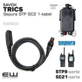 Savox Trics 1-Cable for Sepura STP/SC21