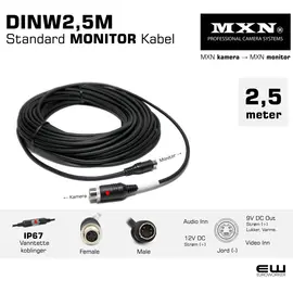 MXN Standard Monitor Cable - DINW2.5M