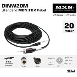 MXN Standard Monitor Cable - DINW20M 20m - euroworker