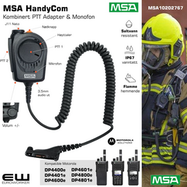 MSA HandyCom MSA PTT Adapter & Monofon for Motorola DP4000-serie