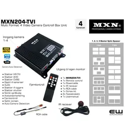 MXN204-TVI  - Multi Format 4 Video Camera Controll Box Unit