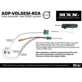 MXN ADP-VOLSEM-RCA - Volvo Lastebil Interfacekabel for 1 analog MXN analog kamera