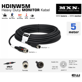 5m - MXN Heavy Duty Standard Cable - HDINW5M
