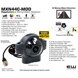 MXN44C-MOD ● Heavy Duty Ryggekamera ● 180° AI Moving Object Detection