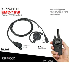 Kenwood EMC-12W 1-Wire Swivel Headset (PKT-300E)