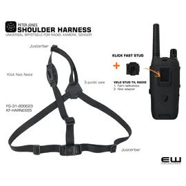 Peter Jones 3.punktsele med Klick Fast Stud (Chest Area Mounting)