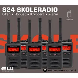 Komplett Bundle - Motorola S24 med rekkelader - Oppsett for bruk i skolemiljø