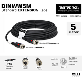 mxn DINWW5M EXTENSION SKJØTEKABEL FORLENGELSESKABEL  fra euroworker.cpt
