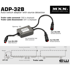 Trailer cable connected: CA2 is displayed.
Trailer cable disconnected: CA1 is displayed