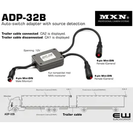 Trailer cable connected: CA2 is displayed.
Trailer cable disconnected: CA1 is displayed