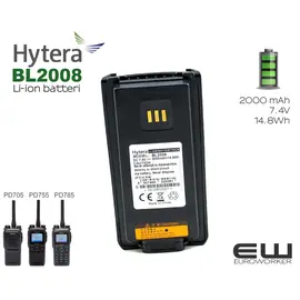 Hytera batteri - 2000 mAh (PD705/785) (BL2008)