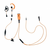 ProEquip PRO-U710LA Kombiheadset med PTT (Orange, Svart)