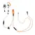 ProEquip PRO-U710LA Kombiheadset med PTT (Orange, Svart)