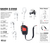 Savox C-C550 Kombinert Monofon & PTT Adapter Røykdying (Motorola R5, DP2-serie, DP3-serie, MTP-serie)-L552172-10B1100