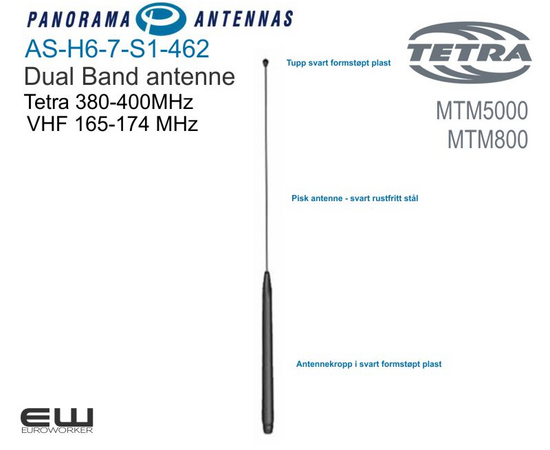 Tetra & VHF Dual Band Antennepisk - (AS-H6-7-S1-462)