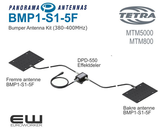 TETRA bilantenne - Støtfangermontert (BMP2-DPD-S1-5F) (MTM5000)