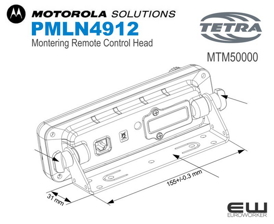 Motorola Monteringsbrakett - Remote Control Head (PMLN4912) TETRA (MTM5000)