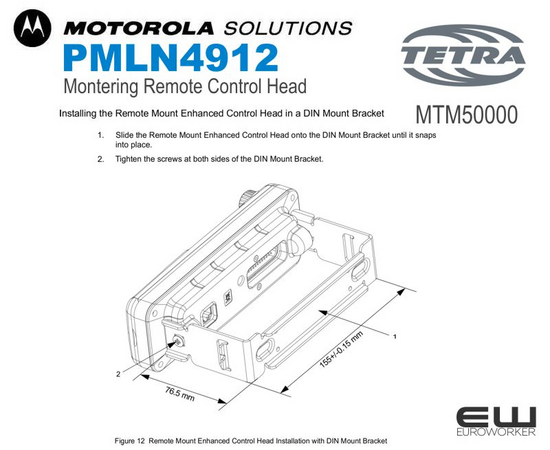 Motorola Monteringsbrakett - Remote Control Head (PMLN4912) TETRA (MTM5000)