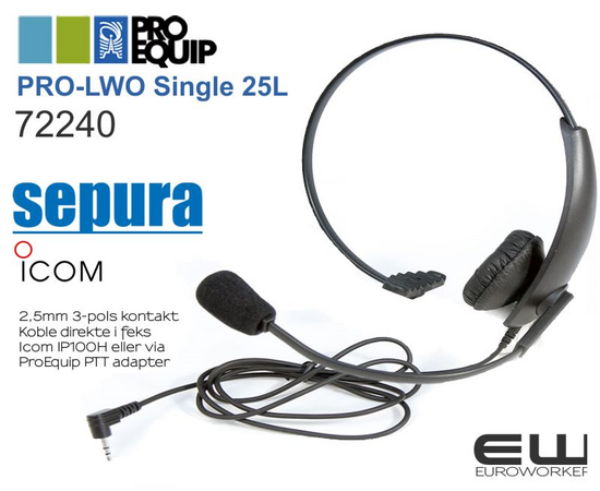ProEquip PRO-LWO Single 25L Headset (IP100H)