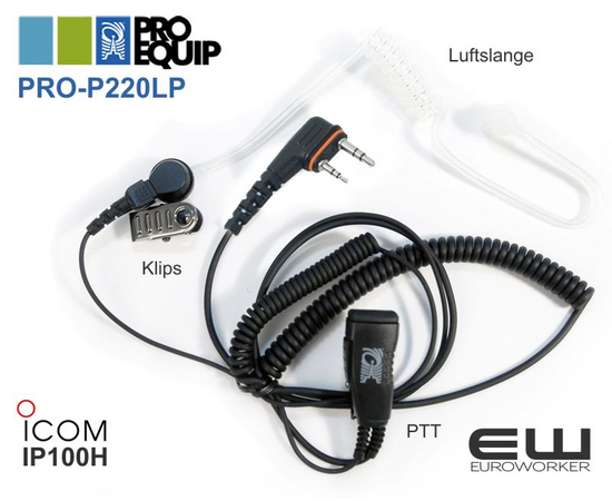 ProEquip  PRO-P220LP Headset med PTT (IP100H) - 29248