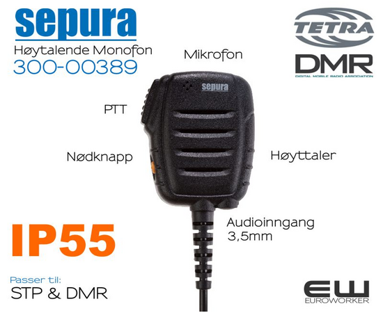 300-00389 - Sepura RSM Basic Håndholdt Mikrofon (STP & DMR)