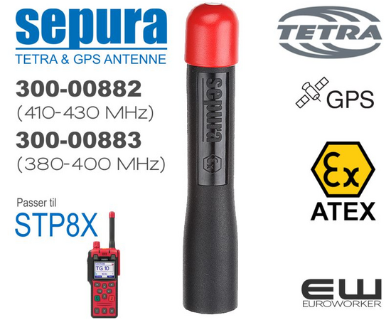 300-00882,  300-00883 - Sepura  Atex Tetra og GPS Antenne (STP8X) (Nødnett)