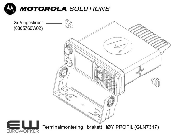 Motorola Monteringsbrakett (GLN7317) - Høy profil (TETRA) (MTM5000)
