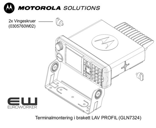 Motorola Monteringsbrakett (GLN7324) - Lav profil (TETRA) (MTM5000)
